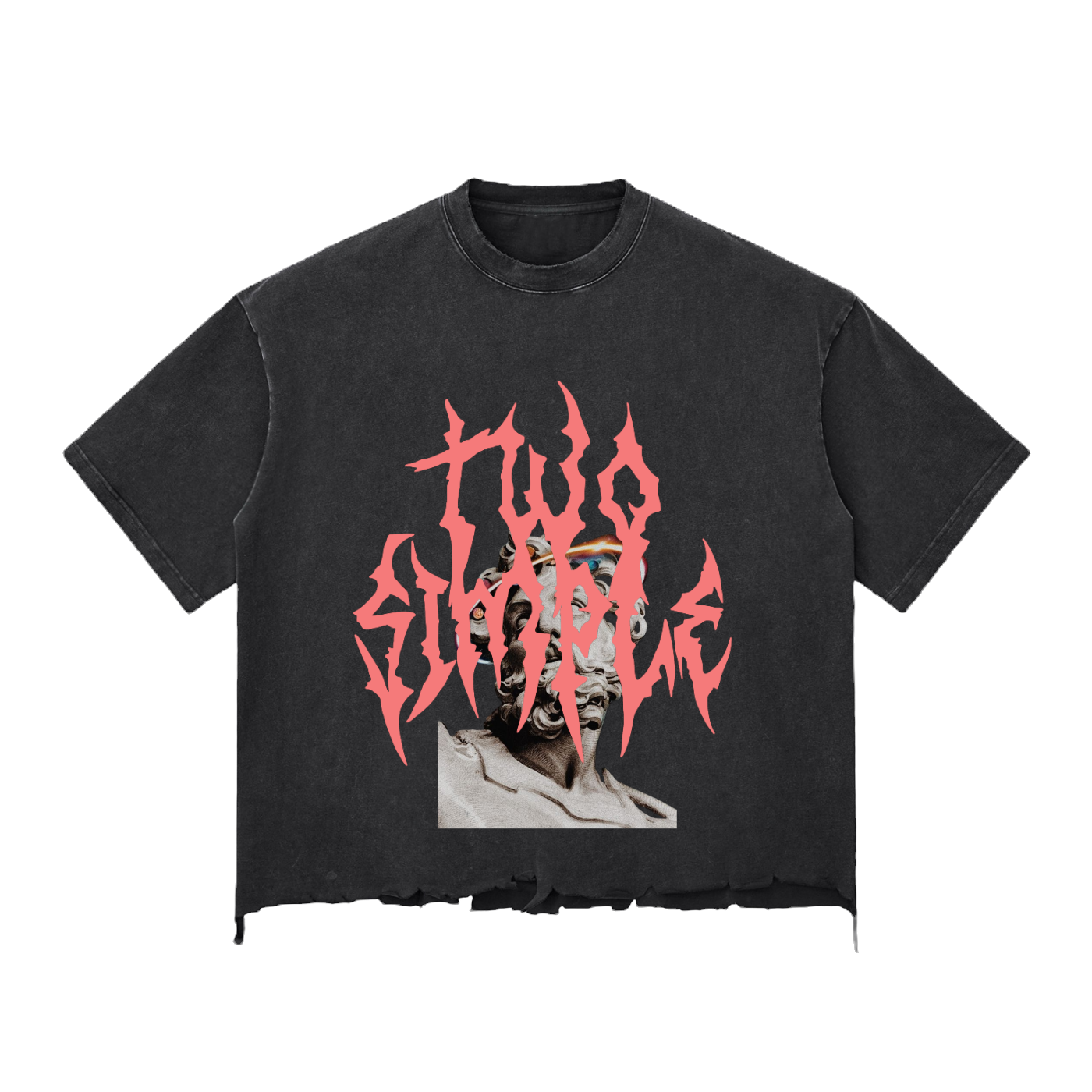 Snow Wash Raw-Hem Boxy T-shirt image 0