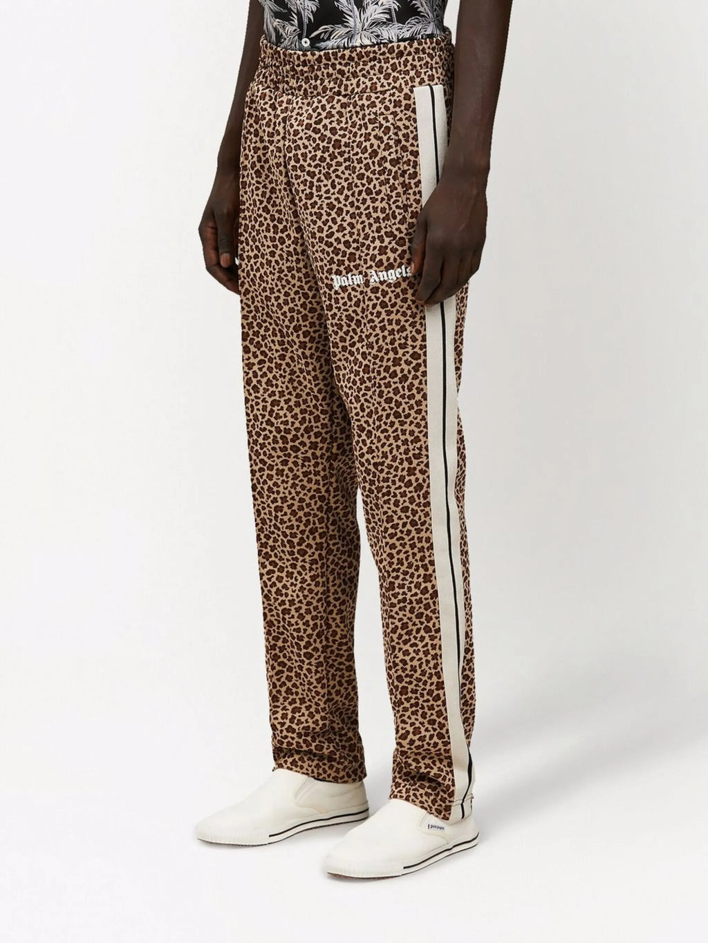 Palm Angels - Leopard print jacquard track pants