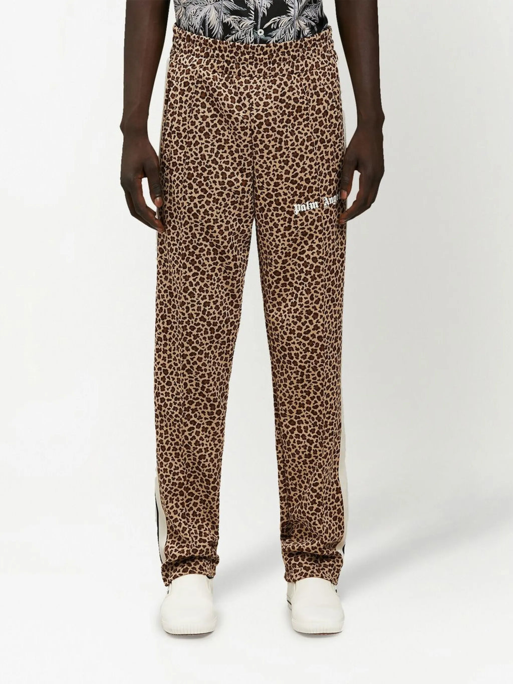 Palm Angels - Leopard print jacquard track pants