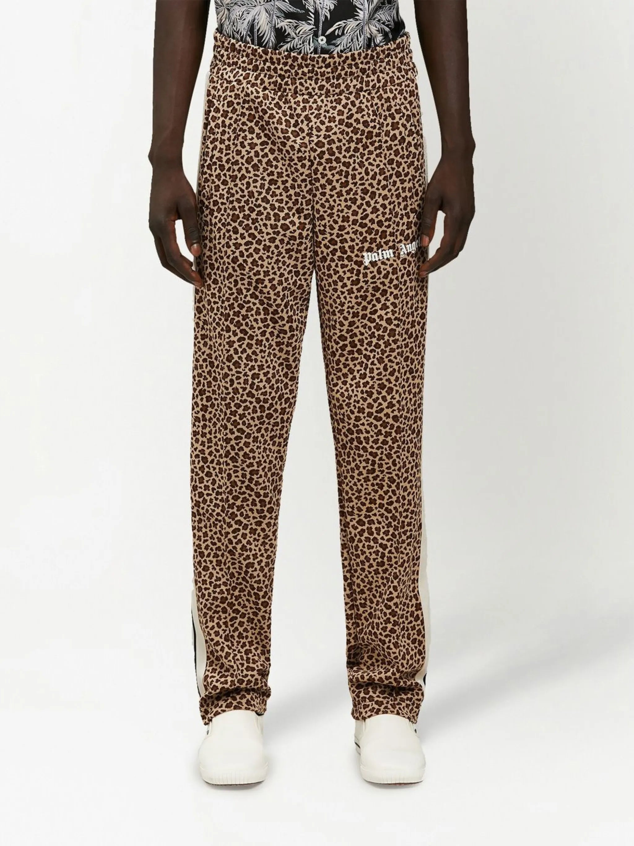 Palm Angels - Leopard print jacquard track pants