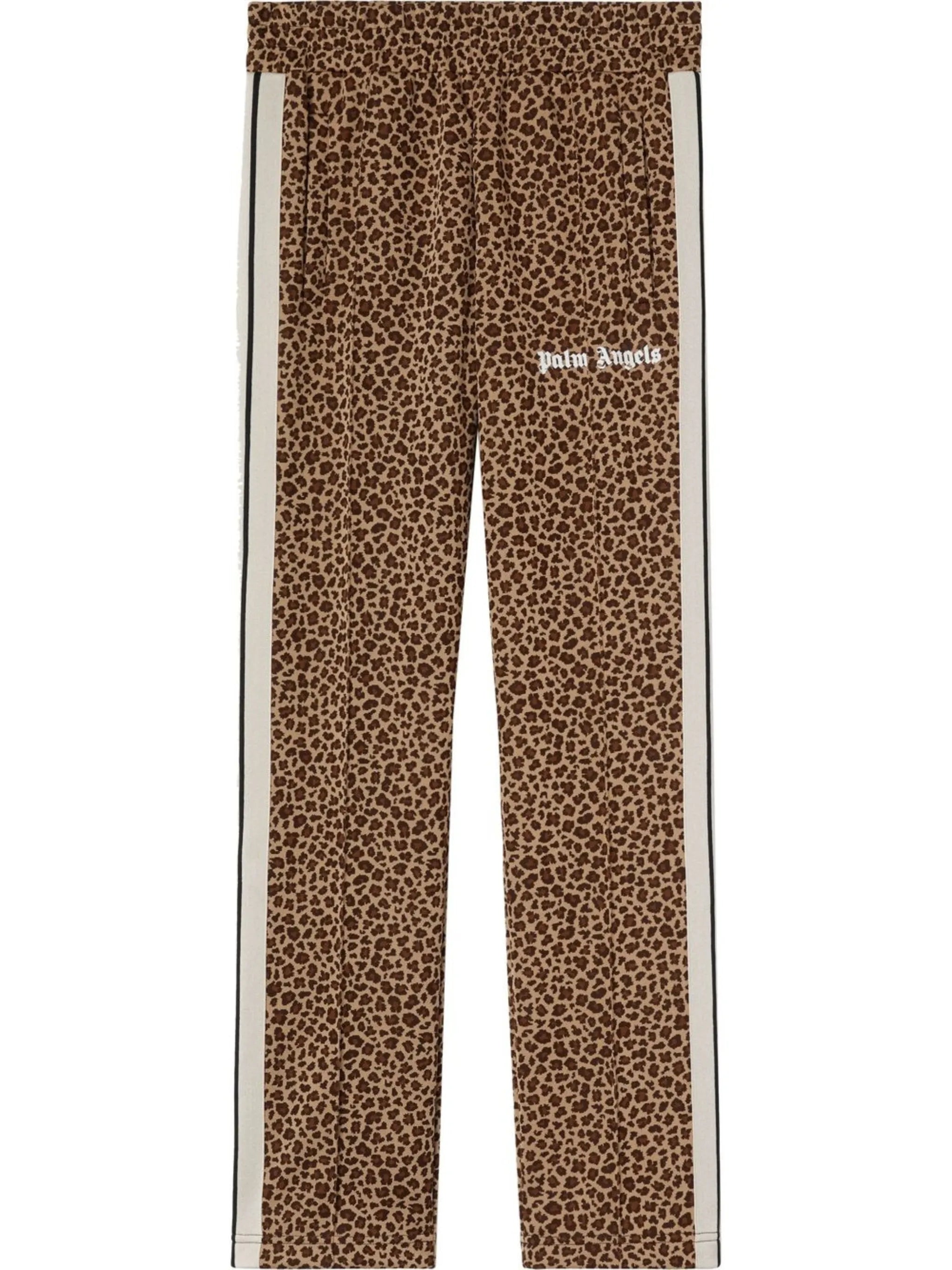 Palm Angels - Leopard print jacquard track pants