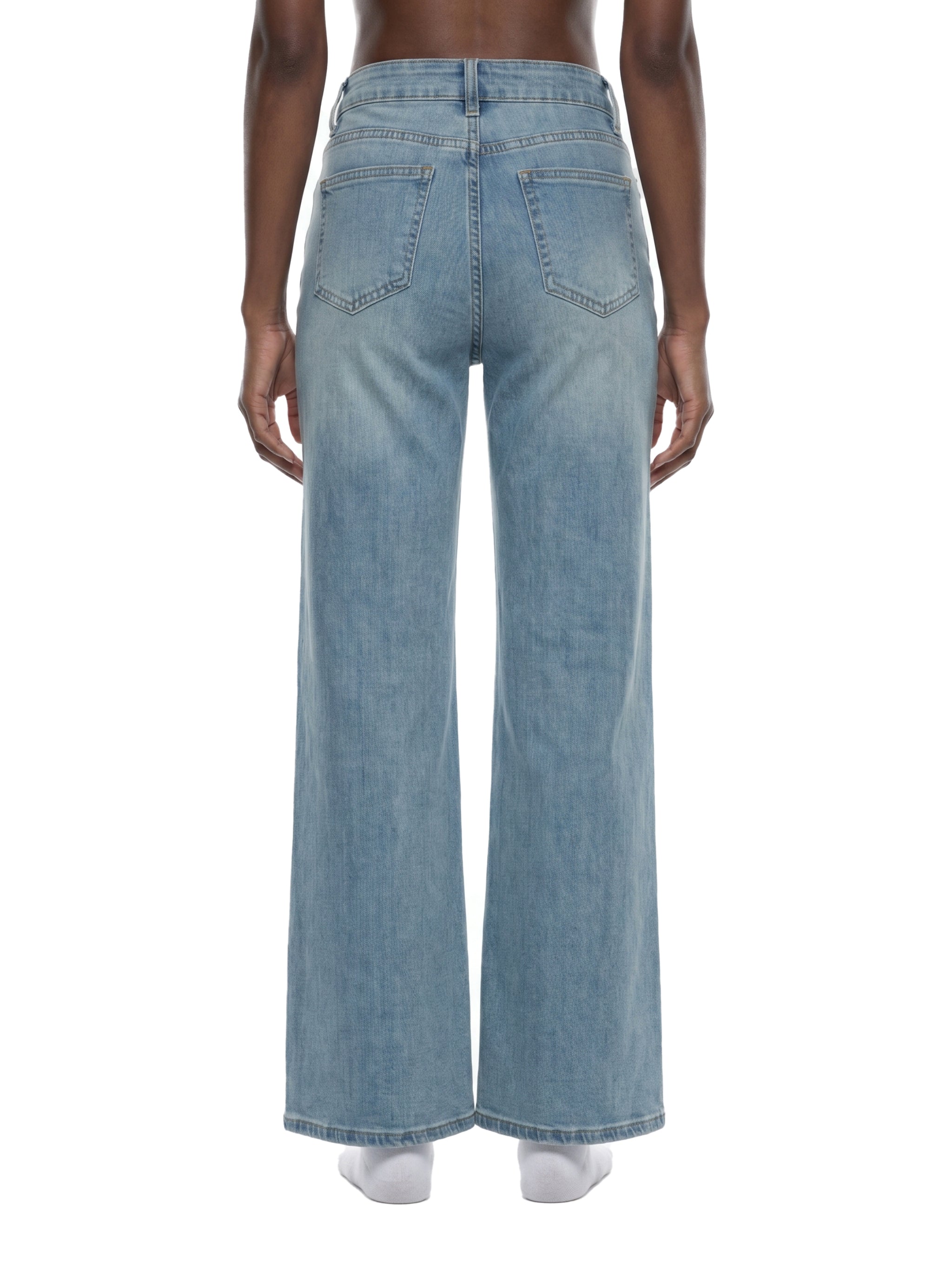 Women's Vintage Wash Flared Leg Jeans image 4