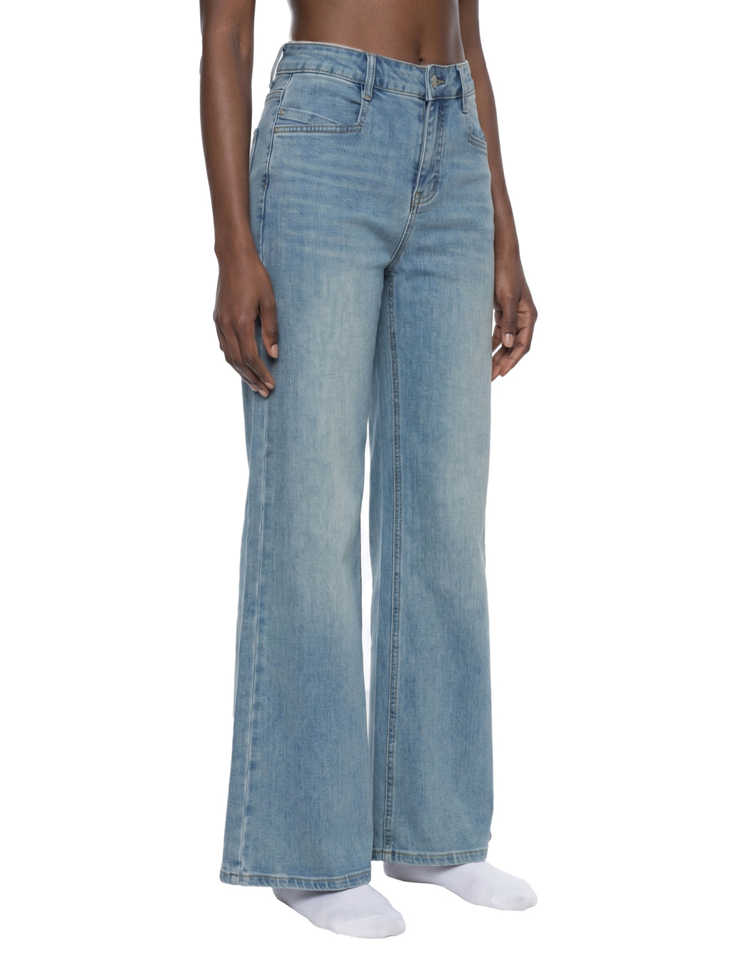 Women's Vintage Wash Flared Leg Jeans image 6