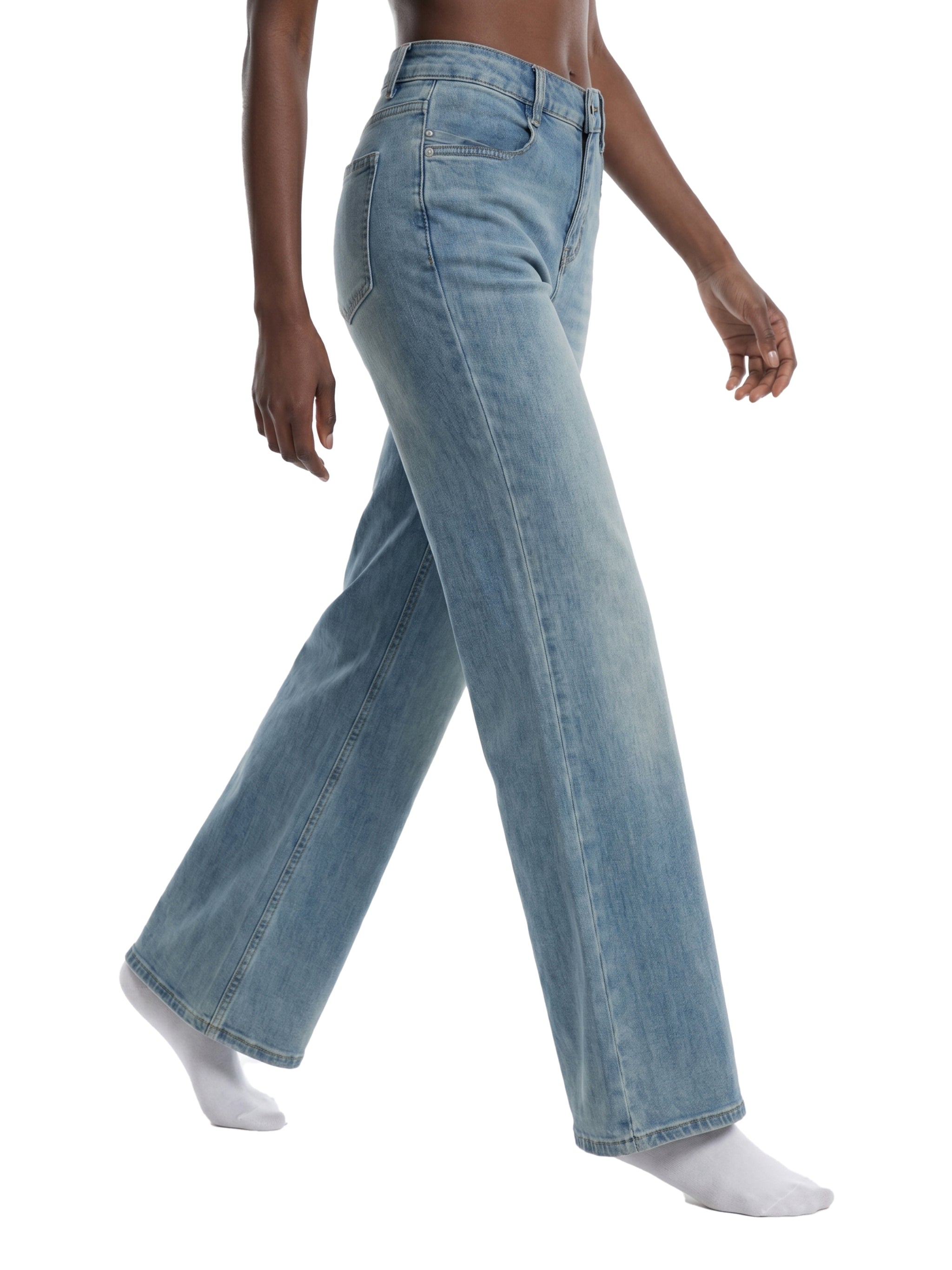 Women's Vintage Wash Flared Leg Jeans image 5