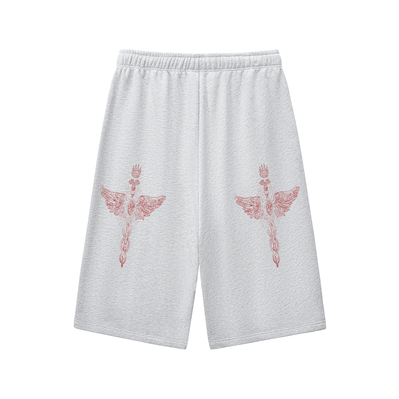 NuSoul Heather-Gray 3Quarter Shorts