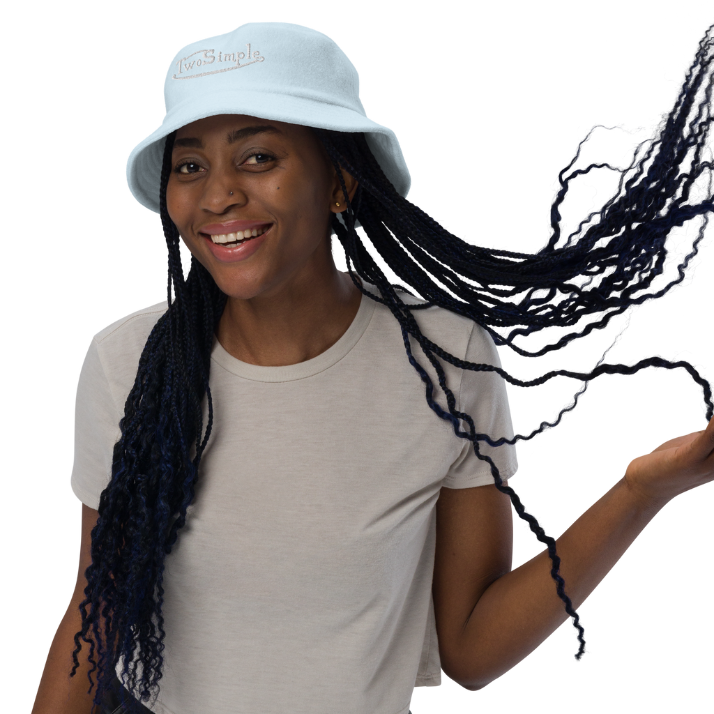 VON-DUTCH TERRY CLOTH BUCKET HAT LIGHT BLU image 2