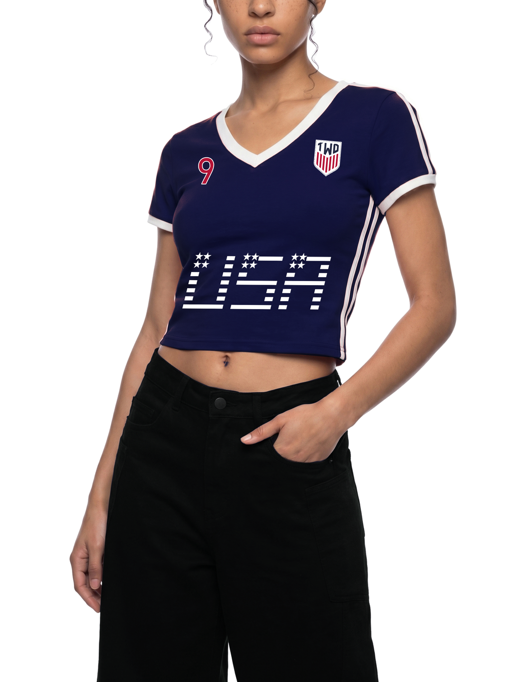 WC 2026 CROPPED JERSEY TEE - WOMENS 'USA' image 4