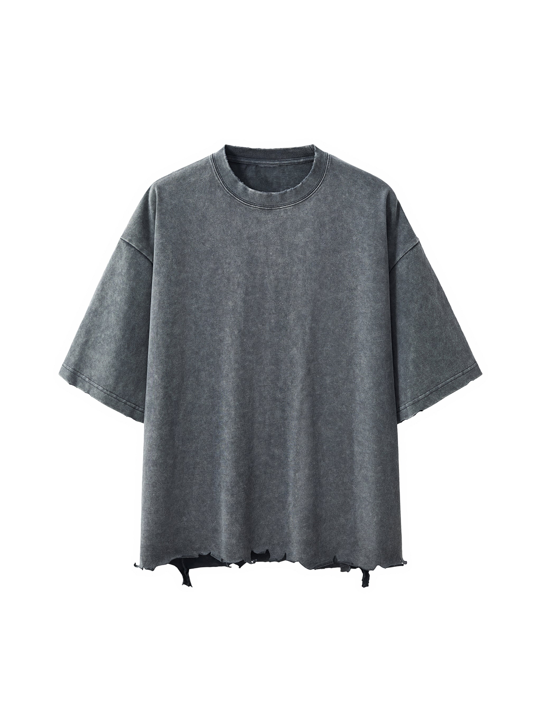 Snow Wash Raw-Hem Boxy T-shirt image 2
