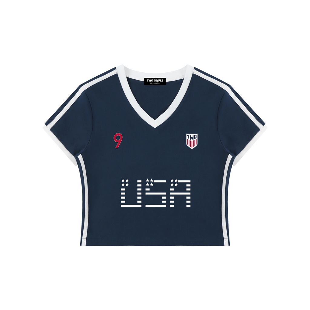 WC 2026 CROPPED JERSEY TEE - WOMENS 'USA' image 0