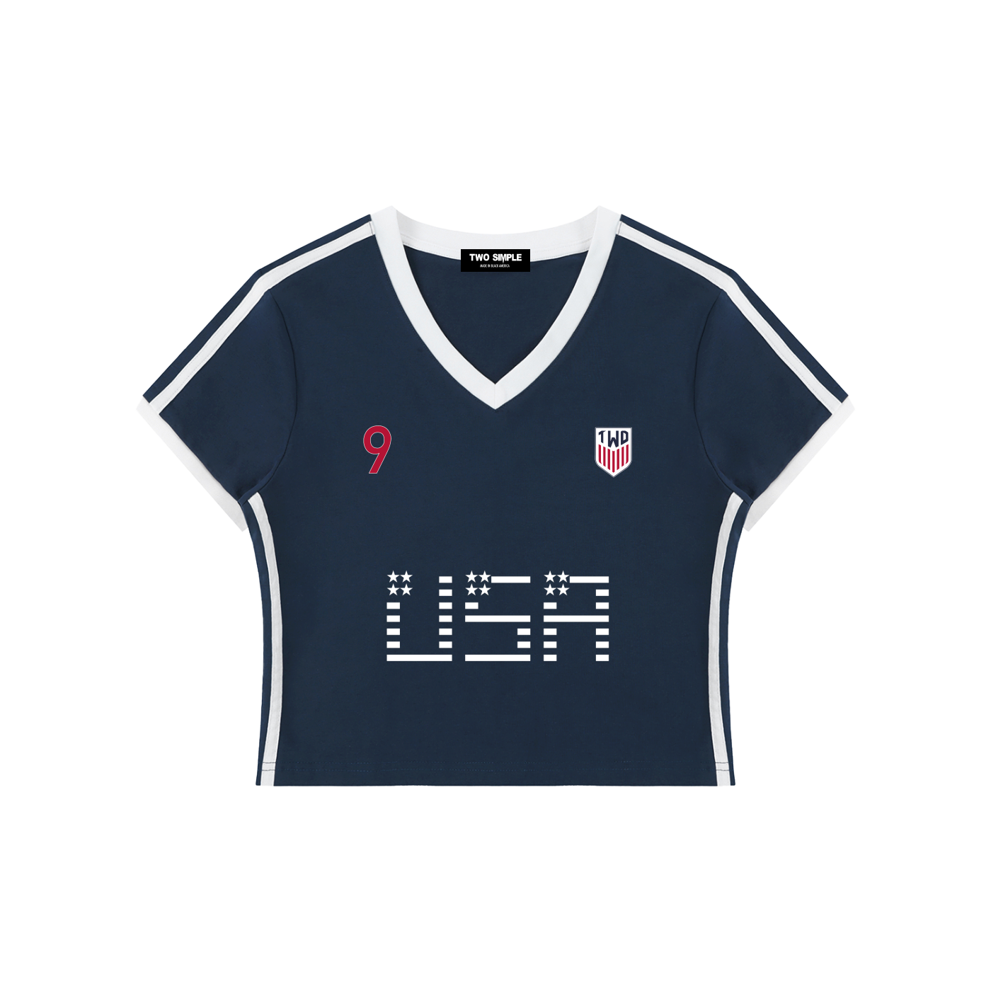 WC 2026 CROPPED JERSEY TEE - WOMENS 'USA' image 0