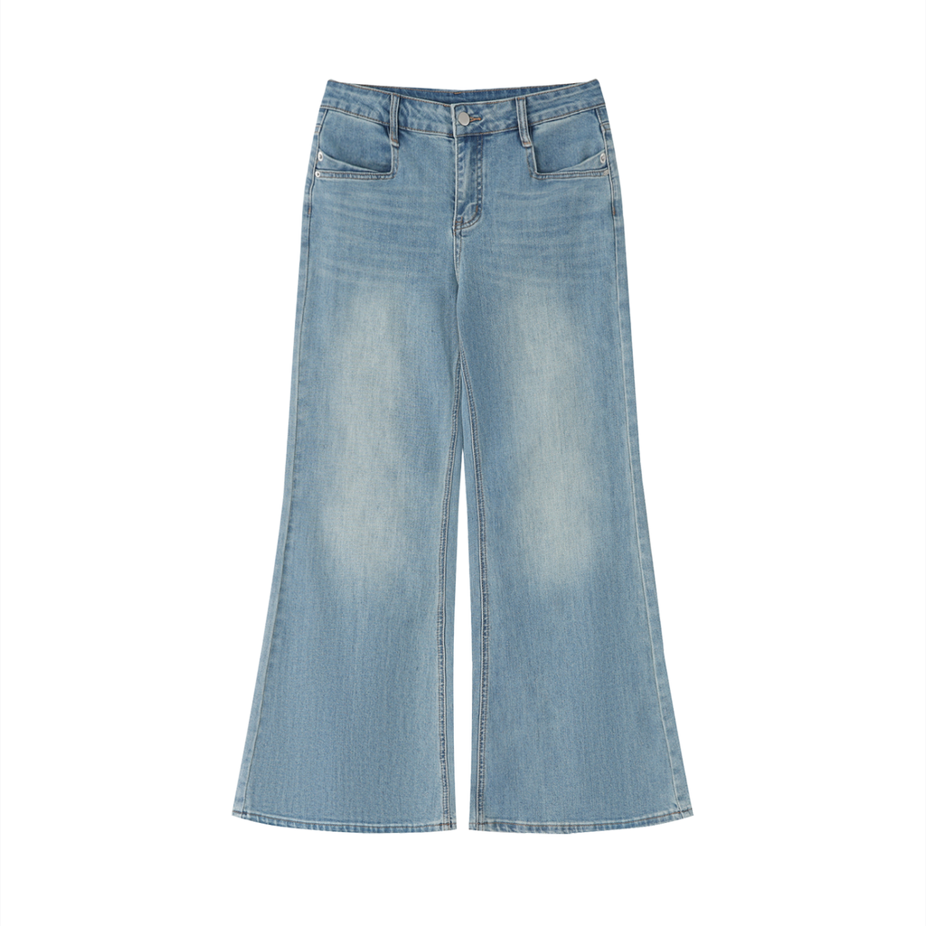 Women's Vintage Wash Flared Leg Jeans image 7