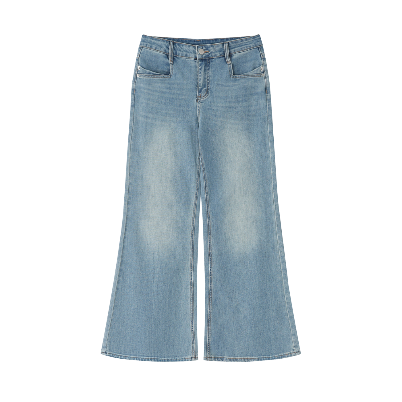 Women's Vintage Wash Flared Leg Jeans image 7