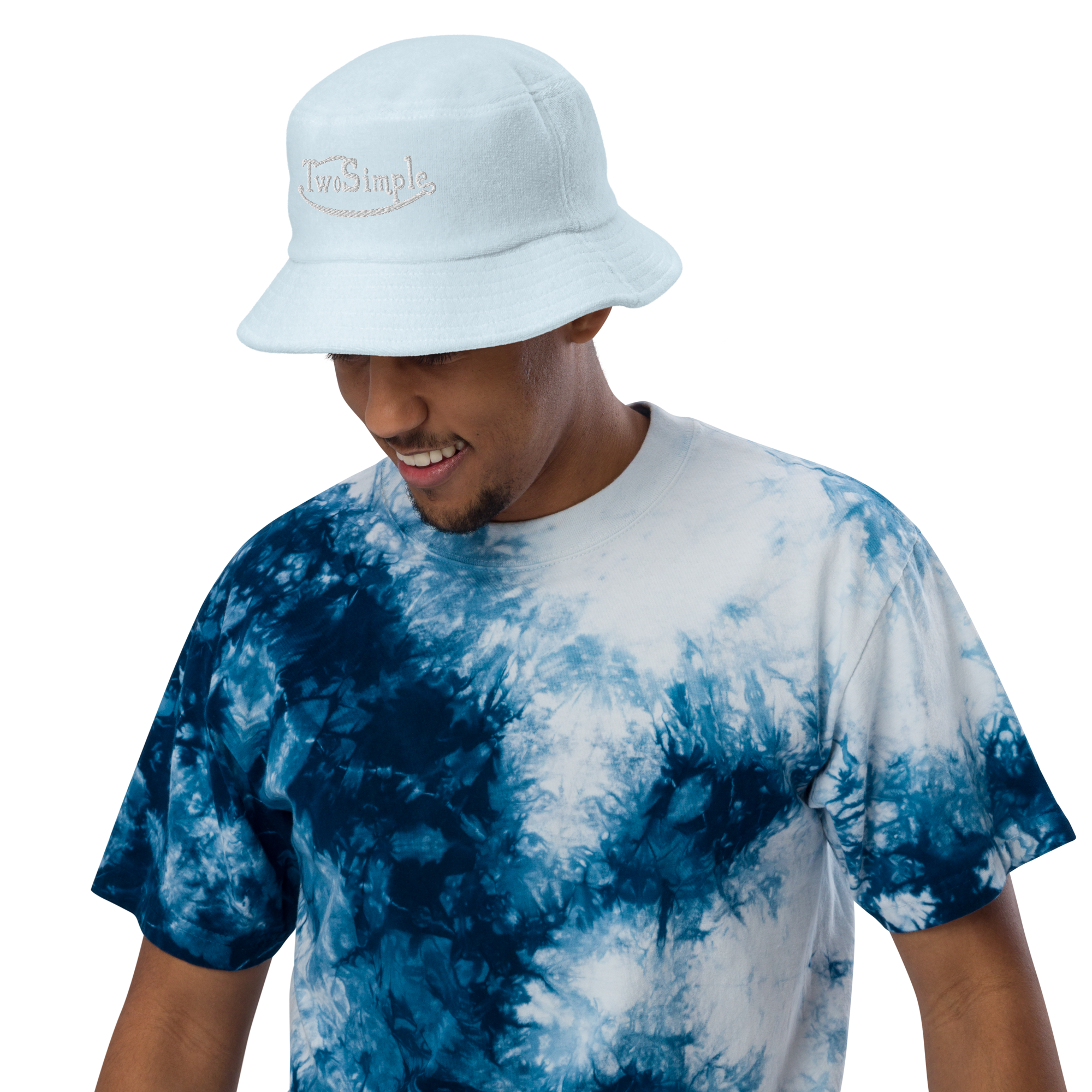 VON-DUTCH TERRY CLOTH BUCKET HAT LIGHT BLU image 3