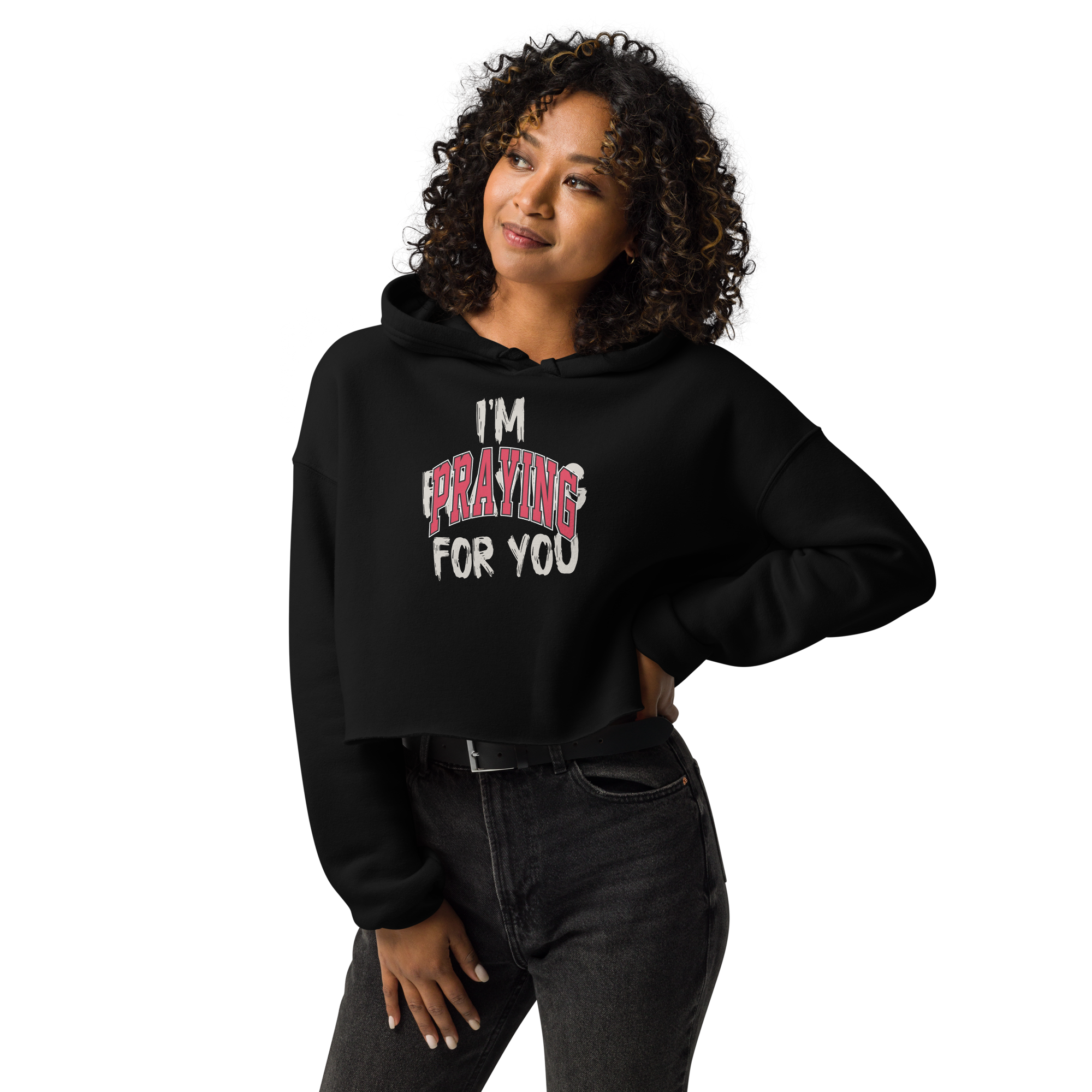PRAYING CROP HOODIE image 4