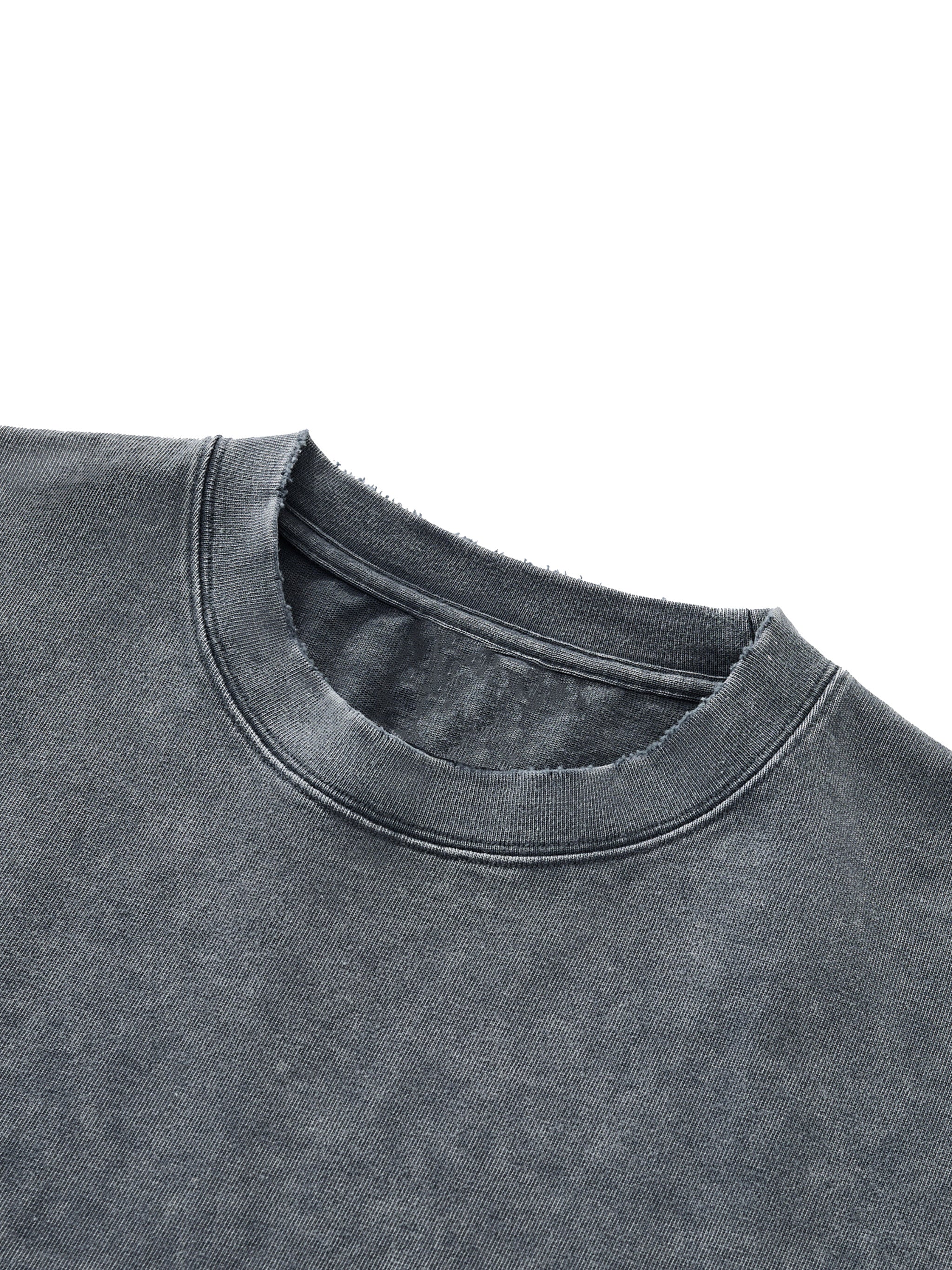 Snow Wash Raw-Hem Boxy T-shirt image 7