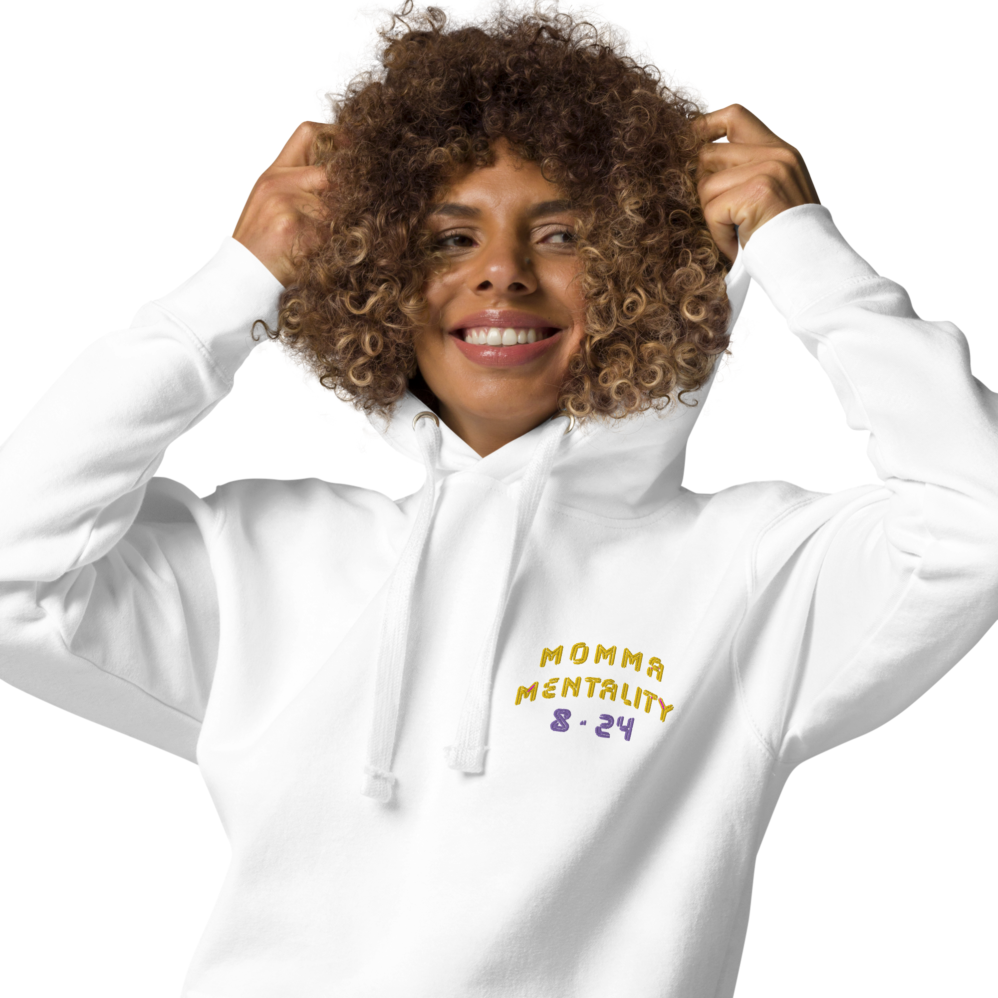 MOMMA MENTALITY SWEAT-SET WHT image 1