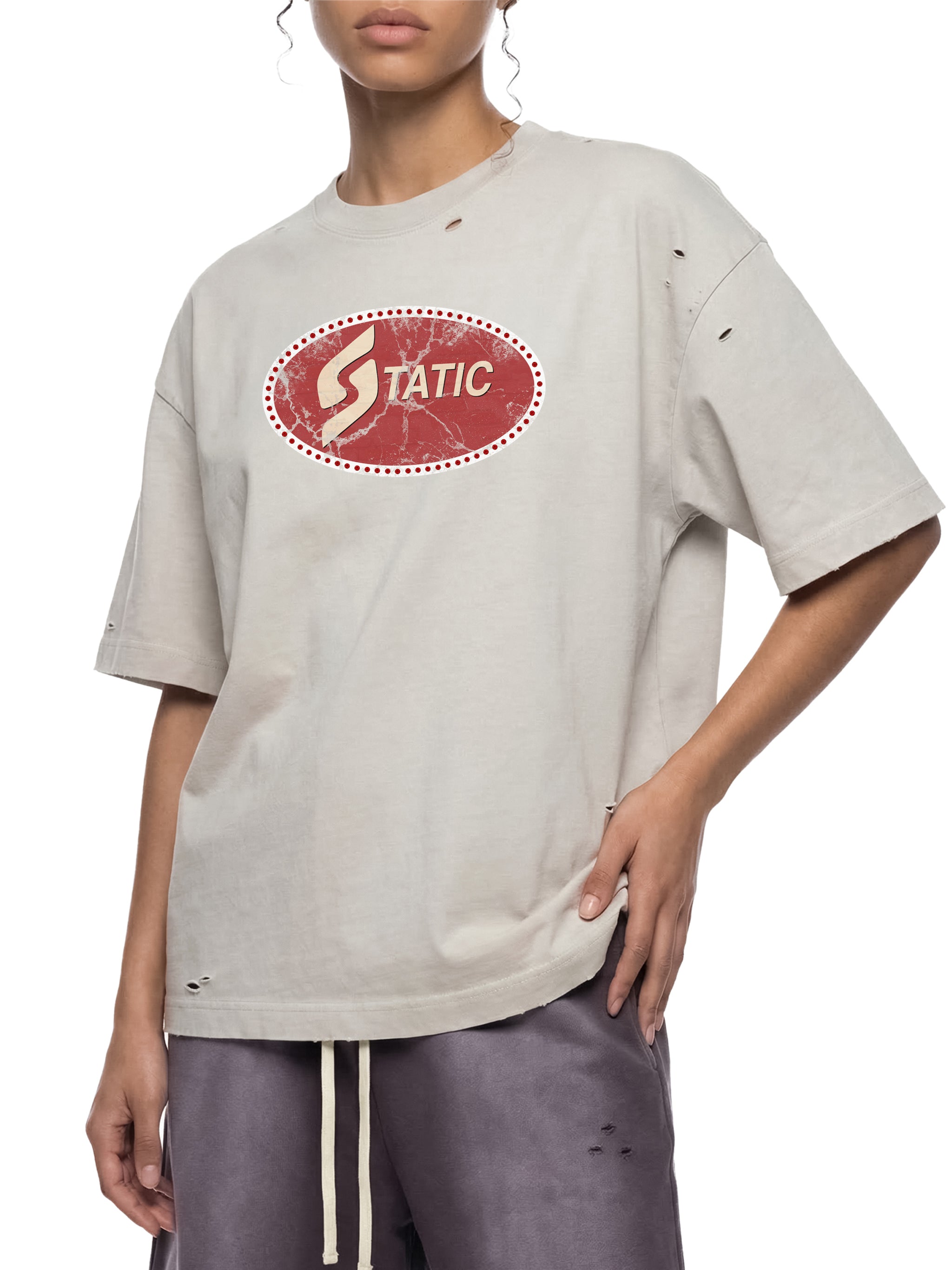 Vintage Washed Distressed Static Tee
