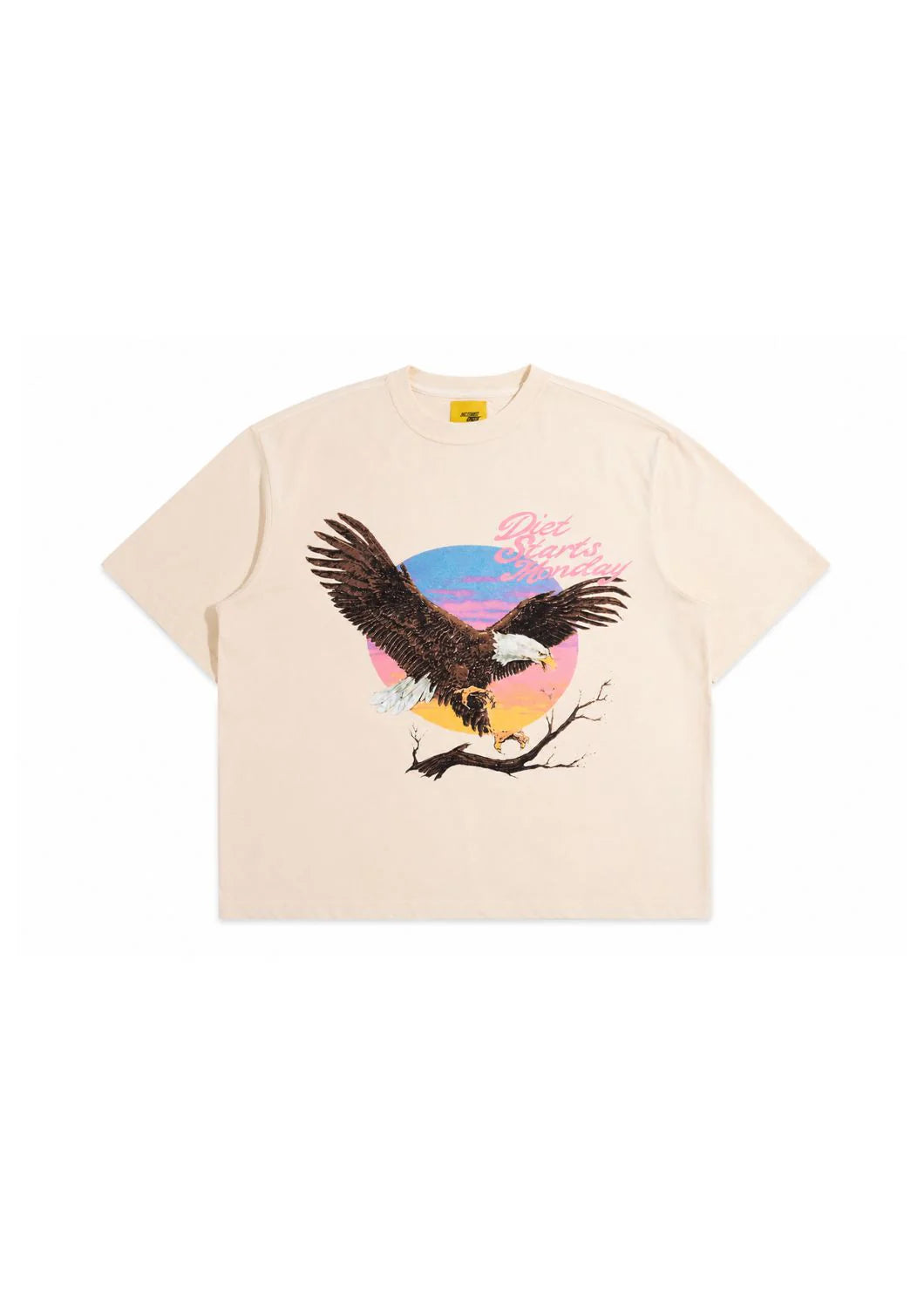 DIET START MONDAY - SUNSET TEE - ANTIQUE WHITE